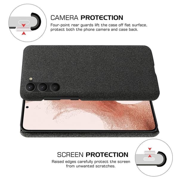 KSQ Samsung Galaxy S23 Skal Tygbelagt Svart