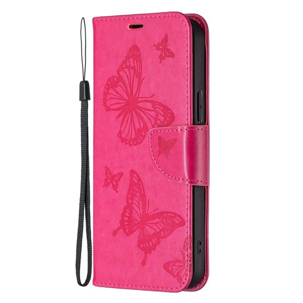 Samsung Galaxy S23 Ultra Fodral Tryckta Fjärilar Rosa