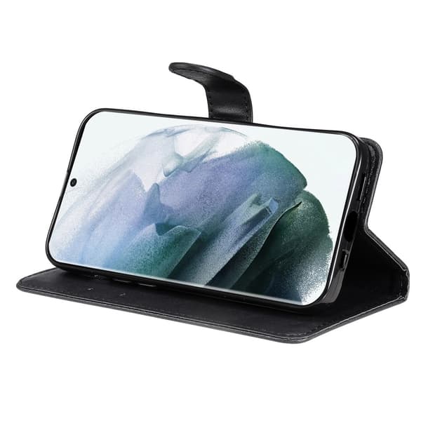 Samsung Galaxy S23 Ultra Fodral Solid Läder Svart