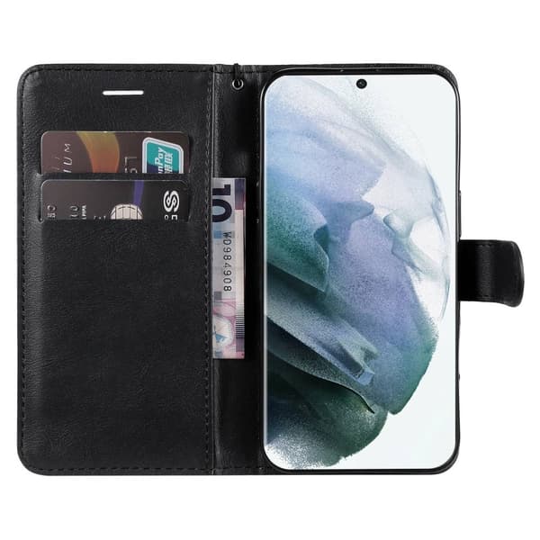 Samsung Galaxy S23 Ultra Fodral Solid Läder Svart