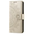 Miniatyrbild 5 av 6: Samsung Galaxy S23 Ultra Fodral Mandala Läder Guld