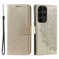 Miniatyrbild 1 av 6: Samsung Galaxy S23 Ultra Fodral Mandala Läder Guld