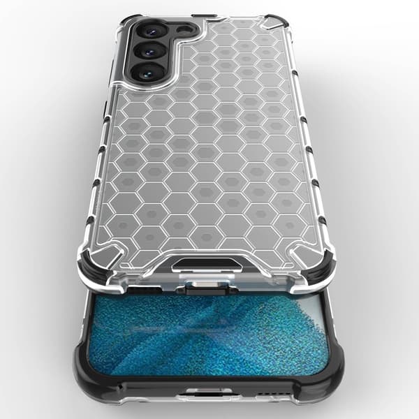 Samsung Galaxy S23 Skal Shockproof Honeycomb Textur Grön