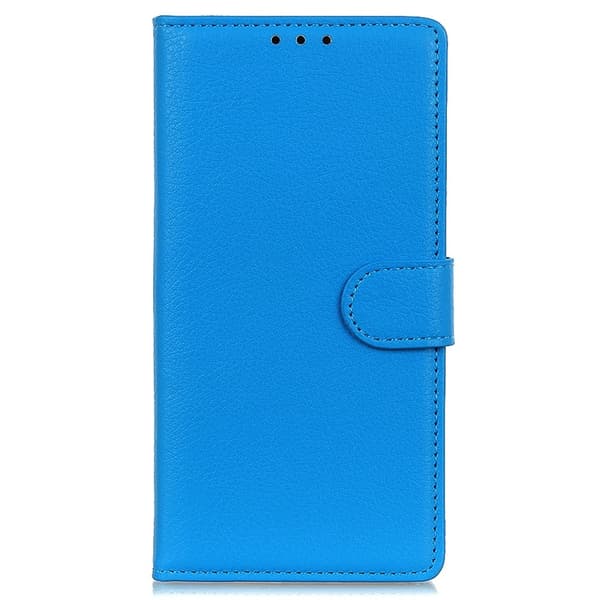 Samsung Galaxy S23 Ultra Fodral Litchi Läder Blå