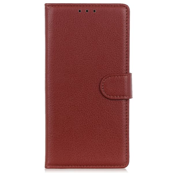 Samsung Galaxy S23 Ultra Fodral Litchi Läder Brun