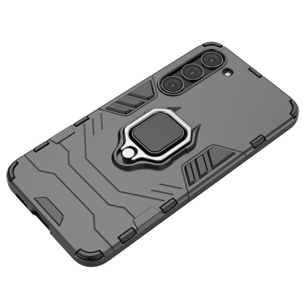 Samsung Galaxy S23 Skal Hybrid Ring Svart