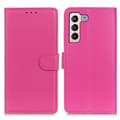 Miniatyrbild 1 av 6: Samsung Galaxy S23 Plus Fodral Litchi Läder Rosa