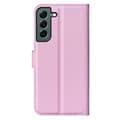 Miniatyrbild 6 av 6: Samsung Galaxy S23 Plus Fodral Litchi Läder Ljus Rosa