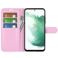 Miniatyrbild 2 av 6: Samsung Galaxy S23 Plus Fodral Litchi Läder Ljus Rosa