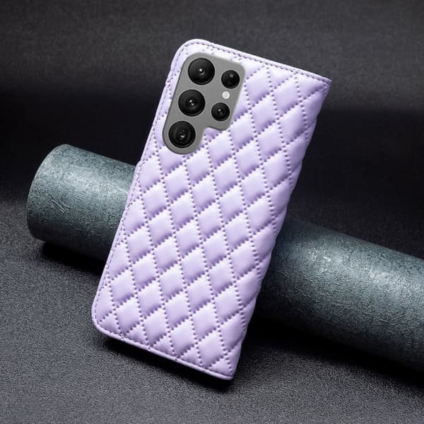 Samsung Galaxy S23 Ultra Fodral Diamond Textur Lila