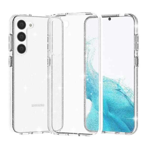 Samsung Galaxy S23 Plus Skal Glitter Hybrid Transparent
