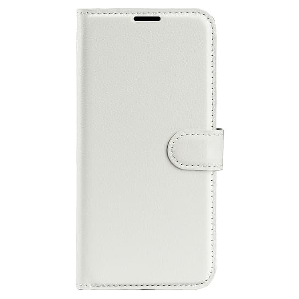 Samsung Galaxy S23 Plus Fodral Litchi Läder Vit