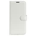 Miniatyrbild 5 av 6: Samsung Galaxy S23 Plus Fodral Litchi Läder Vit