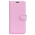 Miniatyrbild 5 av 6: Samsung Galaxy S23 Fodral Litchi Läder Ljus Rosa