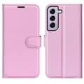 Miniatyrbild 1 av 6: Samsung Galaxy S23 Fodral Litchi Läder Ljus Rosa