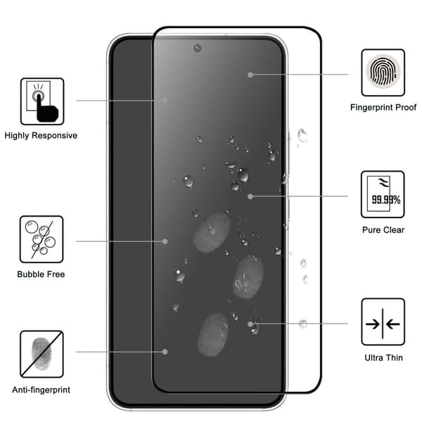 Samsung Galaxy S23 Skärmskydd Heltäckande Härdat Glas