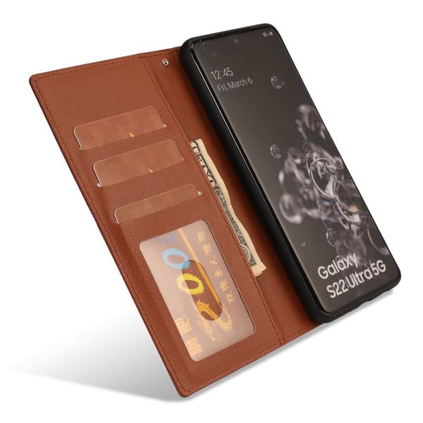Samsung Galaxy S23 Ultra 2in1 Magnet Fodral Brun