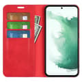 Miniatyrbild 2 av 6: Samsung Galaxy S23 Plus Flip Fodral Skin Touch Röd