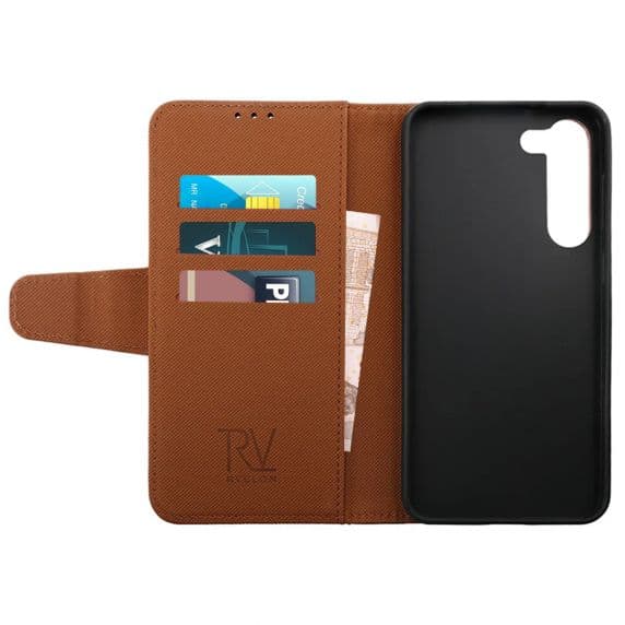 Samsung Galaxy S23 5G Plånboksfodral med Extra Kortfack – Brun