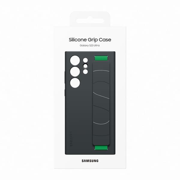 Samsung Original Galaxy S23 Ultra Deksel Silicone Grip Case Svart
