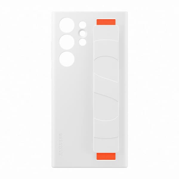 Samsung Original Galaxy S23 Ultra Cover Silicone Grip Case Hvid