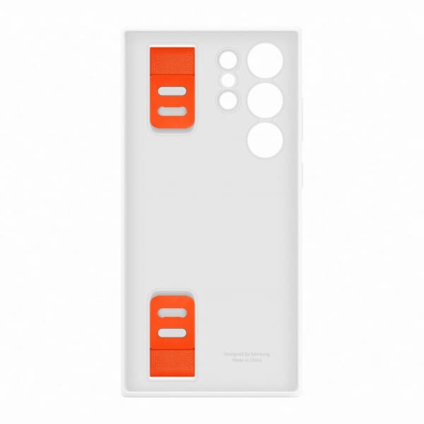Samsung Original Galaxy S23 Ultra Cover Silicone Grip Case Hvid