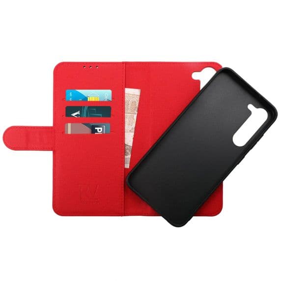 Rvelon Samsung Galaxy S23 Ultra Plånboksfodral Magnet – Röd