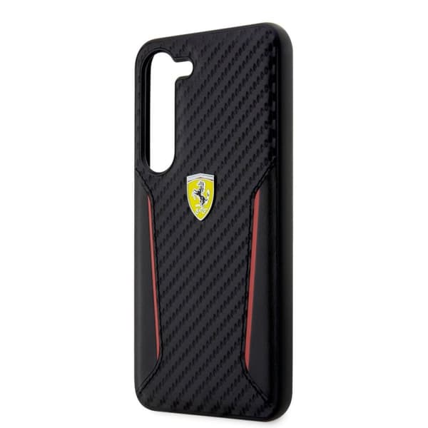 Ferrari Samsung Galaxy S23 Plus Kuori Carbon & Stripe Musta