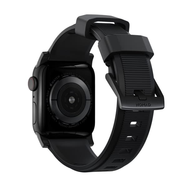 NOMAD Apple Watch 38/40/41/42mm Armbånd Rugged Band Black Hardware Sort