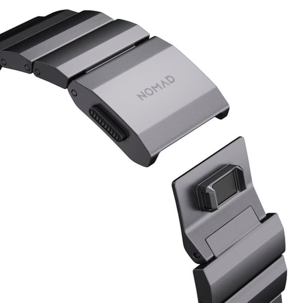 NOMAD Apple Watch 44/45/46mm/Apple Watch Ultra Armbånd Aluminum Band Space Gray