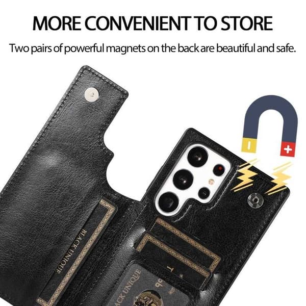 Samsung S23 Ultra Stöttåligt Skal Korthållare 3-FACK Flippr