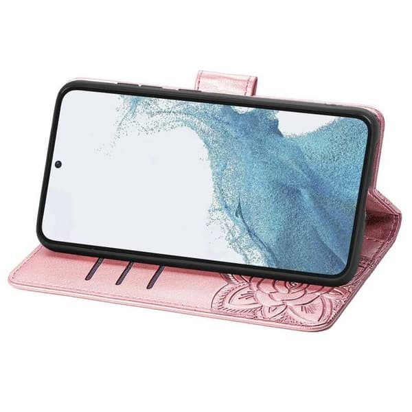 Samsung S23 Plus Pung-etui PU-læder 4-LOMMES Motiv Sommerfugl