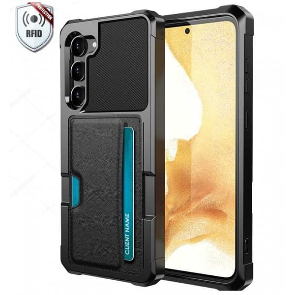 Samsung S23 Ultra Stöttåligt Skal med Kortfack Solid V2