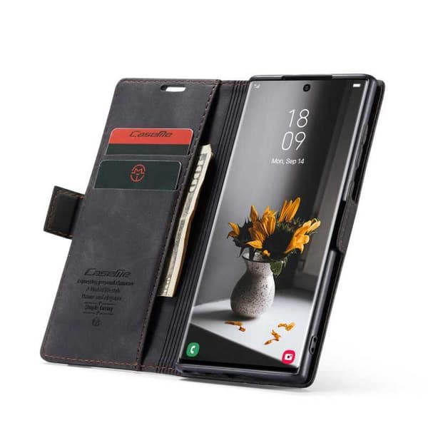 Samsung S23 Ultra Elegant Flipfodral CaseMe 3-FACK