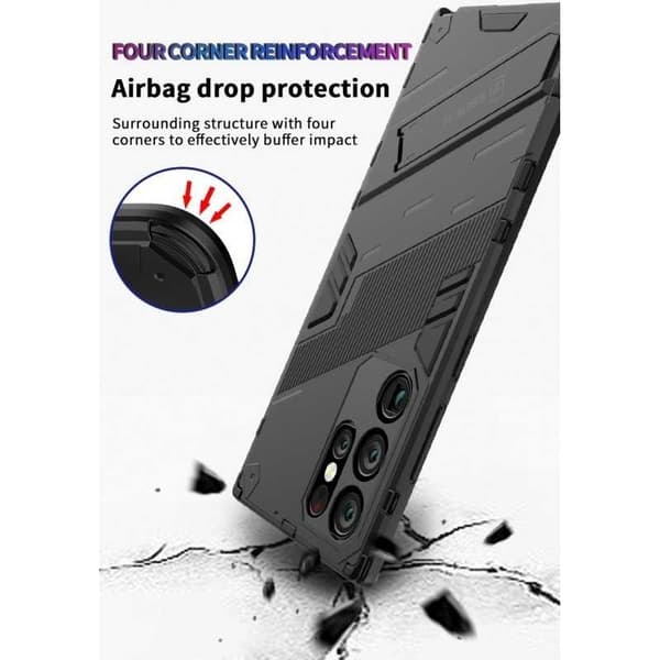 Samsung S23 Ultra stødsikkert cover med Kickstand ThinArmor V2