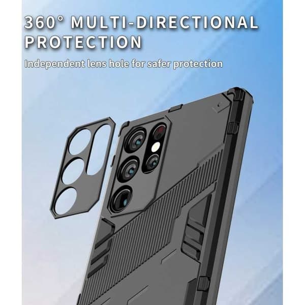 Samsung S23 Ultra stødsikkert cover med Kickstand ThinArmor V2