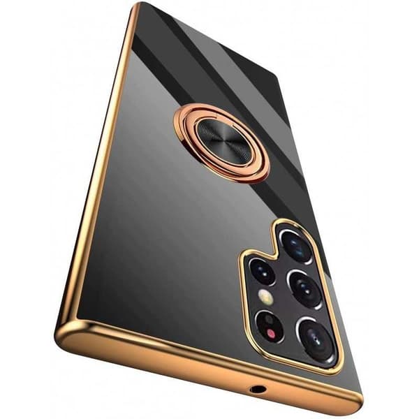 Tyylikäs ja iskunkestävä Samsung S23 Ultra -kotelo, jossa on Flawless sormusteline