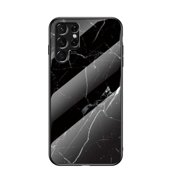 Samsung S23 Ultra Marmorskal 9H Härdat Glas Baksida Glassback V2