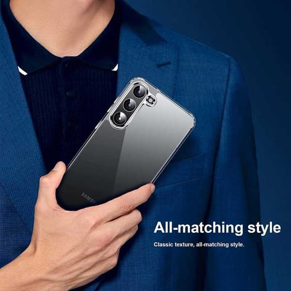 Samsung S23 Stöttåligt Genomskinligt Skal Simple