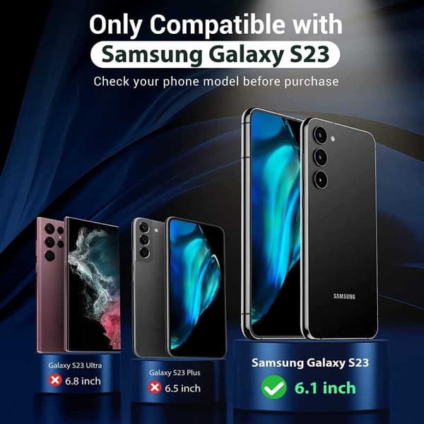 Samsung S23 Stöttåligt Genomskinligt Skal Simple