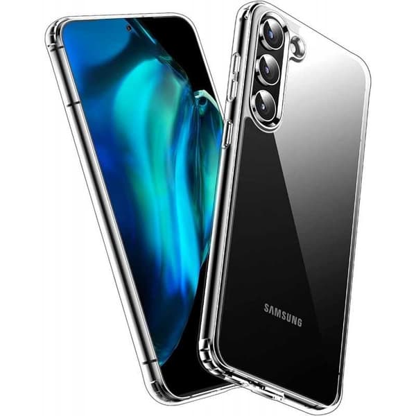 Samsung S23 Stöttåligt Genomskinligt Skal Simple