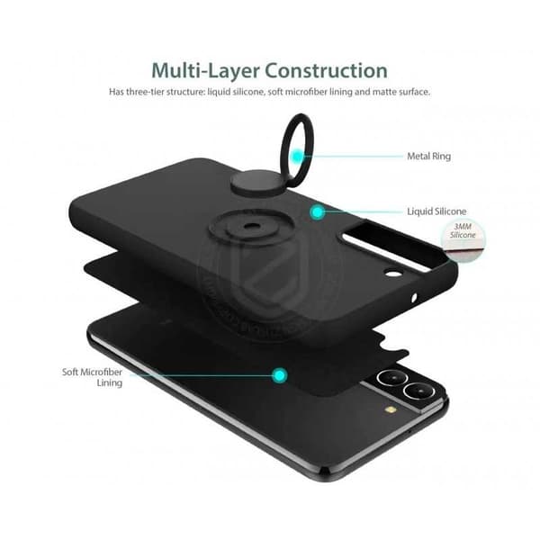 Samsung S23 stødsikkert cover med ringholder CamShield