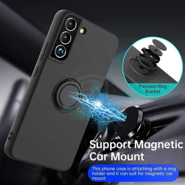 Samsung S23 stødsikkert cover med ringholder CamShield