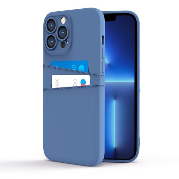 iPhone 14 Pro Max -kuori - mikrokuituinen silikoni Kaksoiskorttipaikka