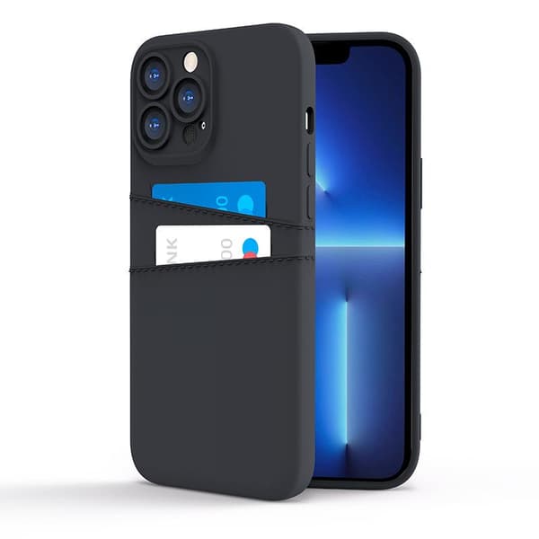 iPhone 14 Pro Max -kuori - mikrokuituinen silikoni Kaksoiskorttipaikka