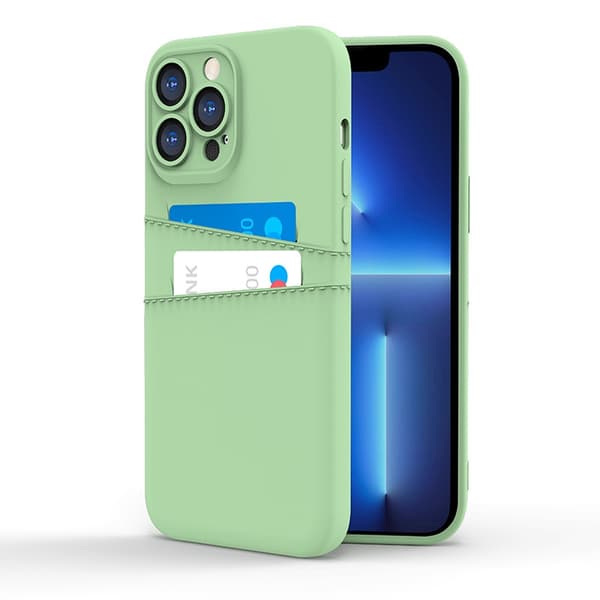 iPhone 14 Pro Max -kuori - mikrokuituinen silikoni Kaksoiskorttipaikka