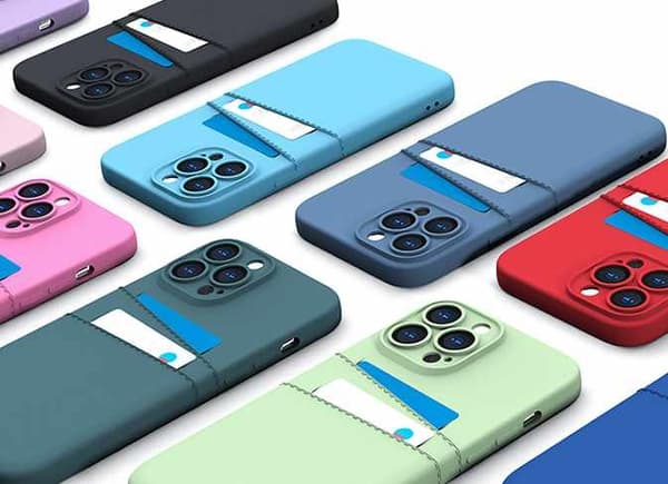 iPhone 14 Pro Max -kuori - mikrokuituinen silikoni Kaksoiskorttipaikka