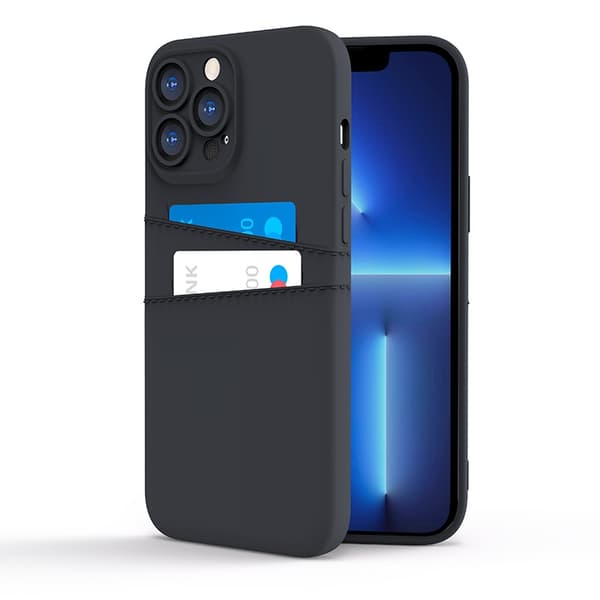 iPhone 14 Pro Max -kuori - mikrokuituinen silikoni Kaksoiskorttipaikka