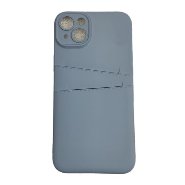 iPhone 14 Plus -kuori - mikrokuituinen silikoni Kaksinkertainen korttipaikka