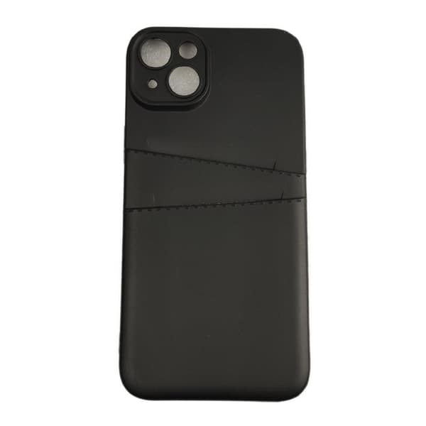 iPhone 14 Plus -kuori - mikrokuituinen silikoni Kaksinkertainen korttipaikka